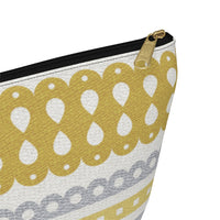 Ribbon Candy Accessory Pouch w T-bottom in Yellow